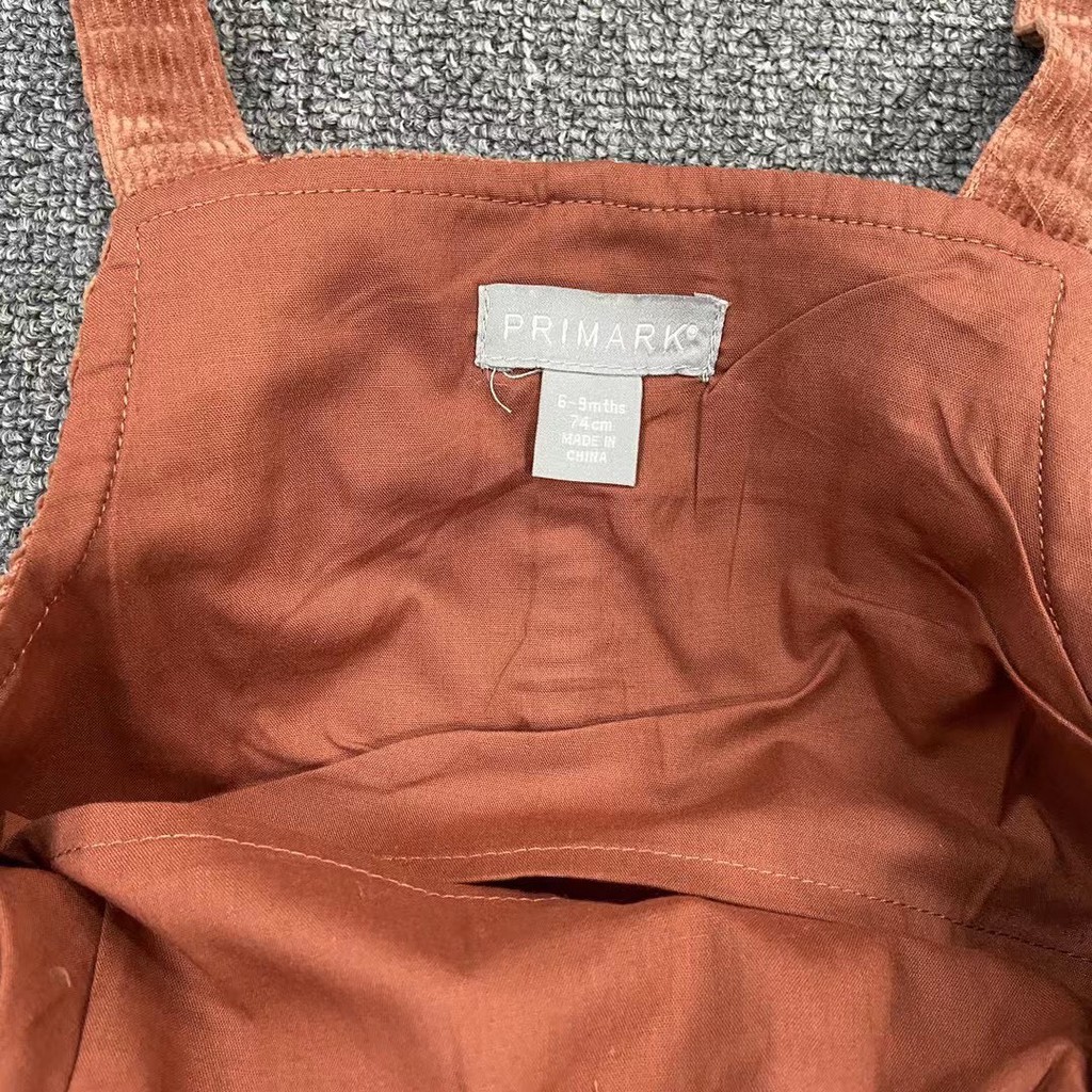 Set yếm nhung màu nâu kèm áo Primark siêu đẹp