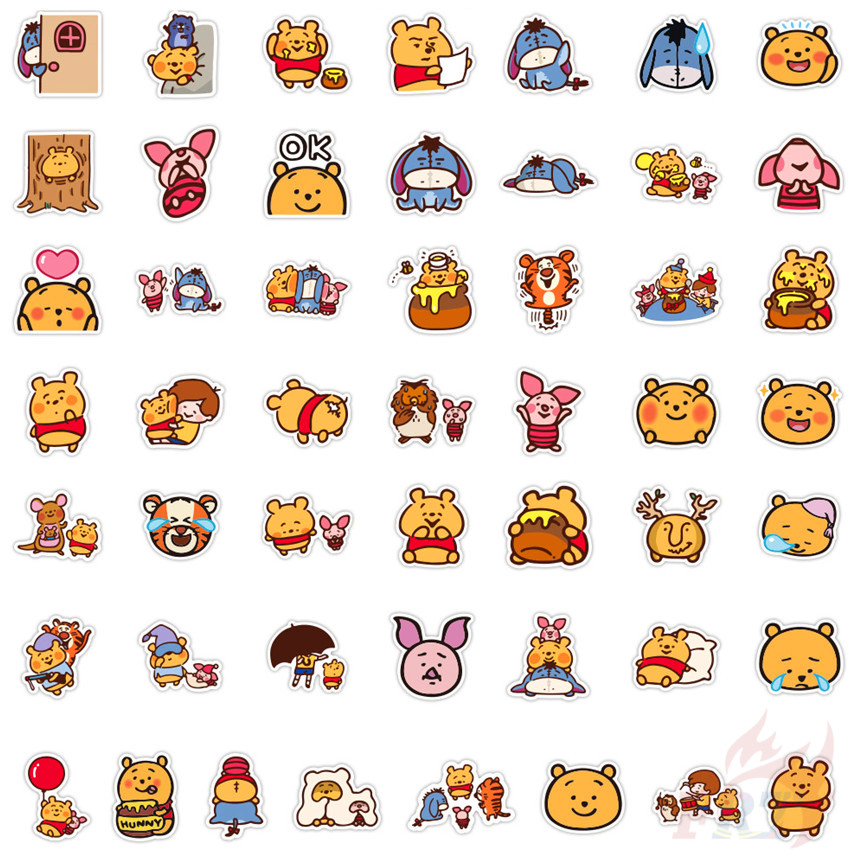 DISNEY Set 100 Miếng Dán Hoạt Hình Dễ Thương