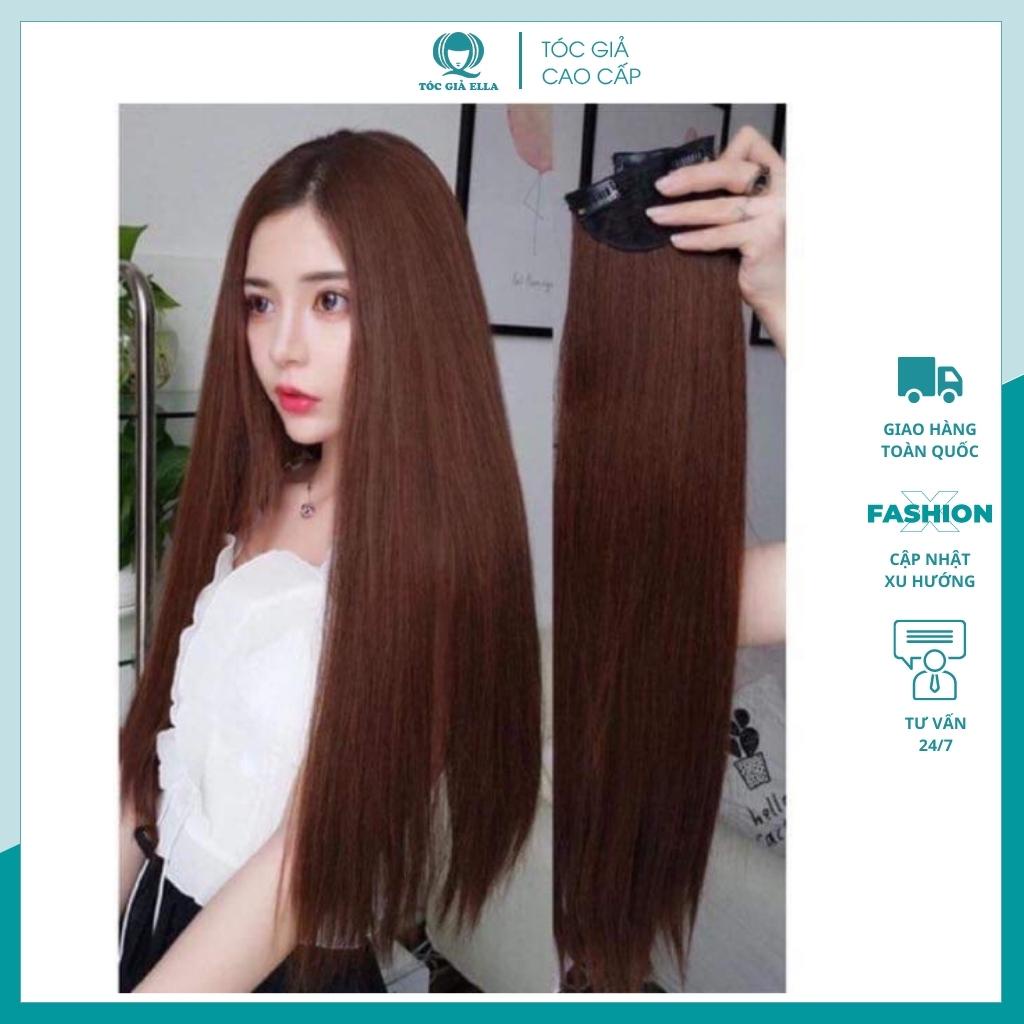 Tóc giả nữ đẹp ❤️FREESHIP❤️Tóc giả kẹp phím dài thẳng combo 3 dải