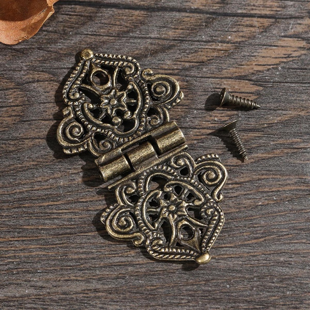 Bản Lề Hộp Gỗ Mini Bằng Hợp Kim Ren Phong Cách Trung Quốc DIY