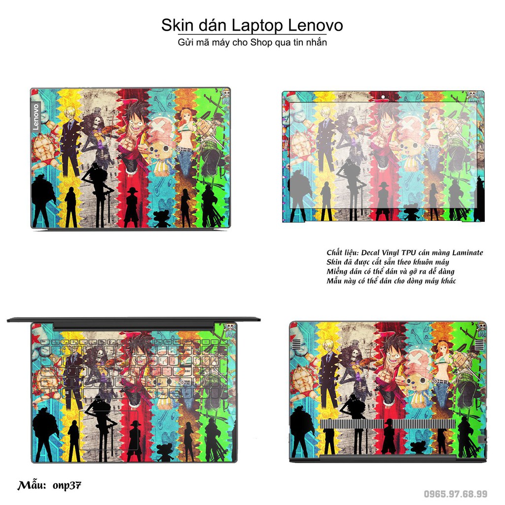 Skin dán Laptop Lenovo in hình One Piece _nhiều mẫu 23 (inbox mã máy cho Shop)