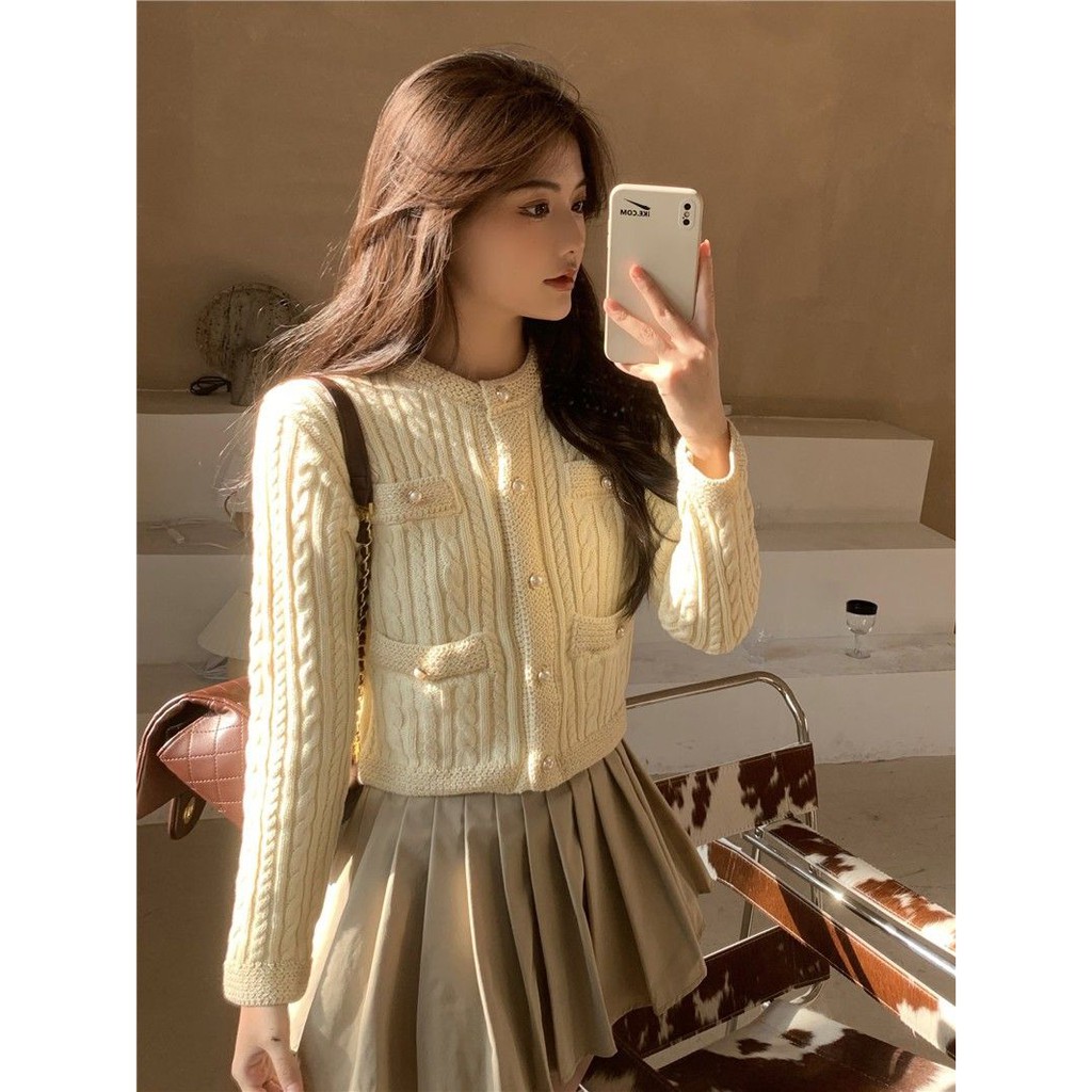 Áo len vặn thừng dáng ôm cổ trong sang chảnh nữ tính ulzzang A011 - Có ảnh thật