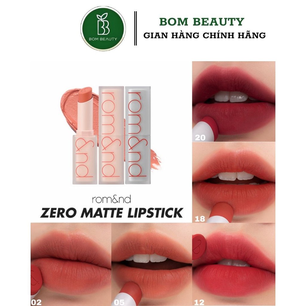 Son thỏi lì Romand Zero Gram Matte Lipstick new (old/new)