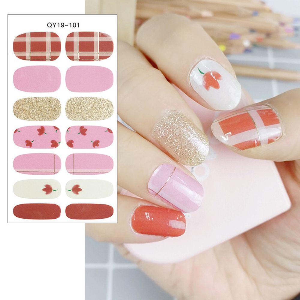 Bộ 14 Miếng Dán Trang Trí Móng Tay Họa Tiết Hoạt Hình Dễ Thương DIY