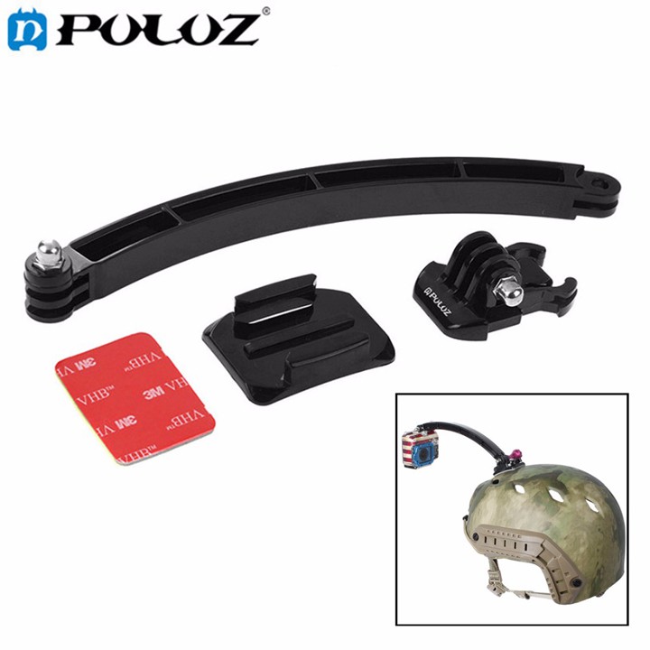 Thanh móc câu nối dài gắn GoPro Hero lên mũ bảo hiểm Puluz - Hãng phân phối chính thức
