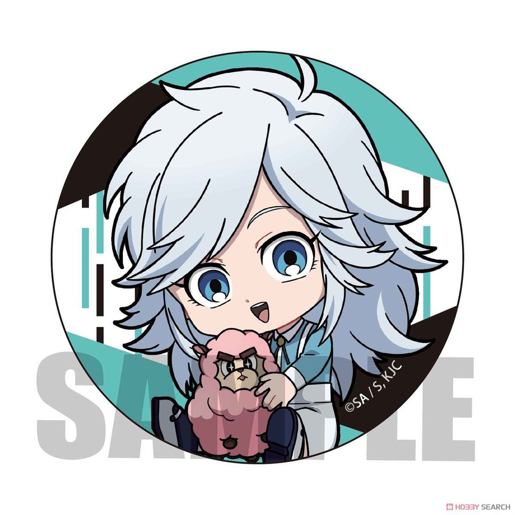 Huy hiệu cài áo IN HÌNH Kemono Jihen Văn phòng thám tử quái vật ver ngồi anime chibi dễ thương tiện lợi