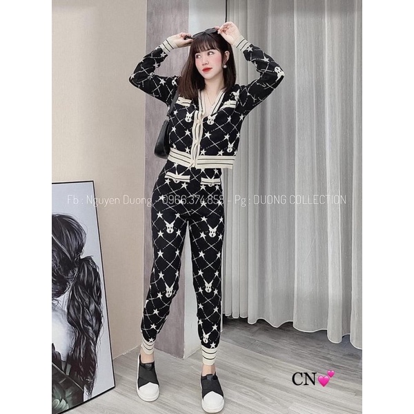 Set bộ len thỏ sao cực sang hàng QC