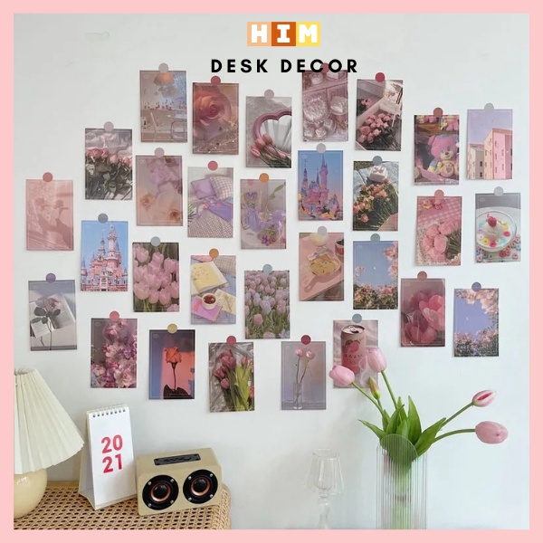 Set 30 Tấm Bưu Thiếp Hoạt Tiết Phong Cách Hàn Quốc