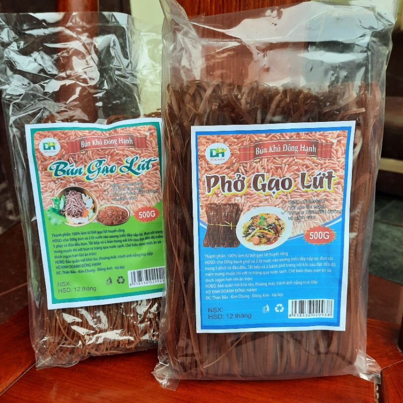 Bún khô gạo lứt đỏ 100% nguyên chất _ Túi 500g