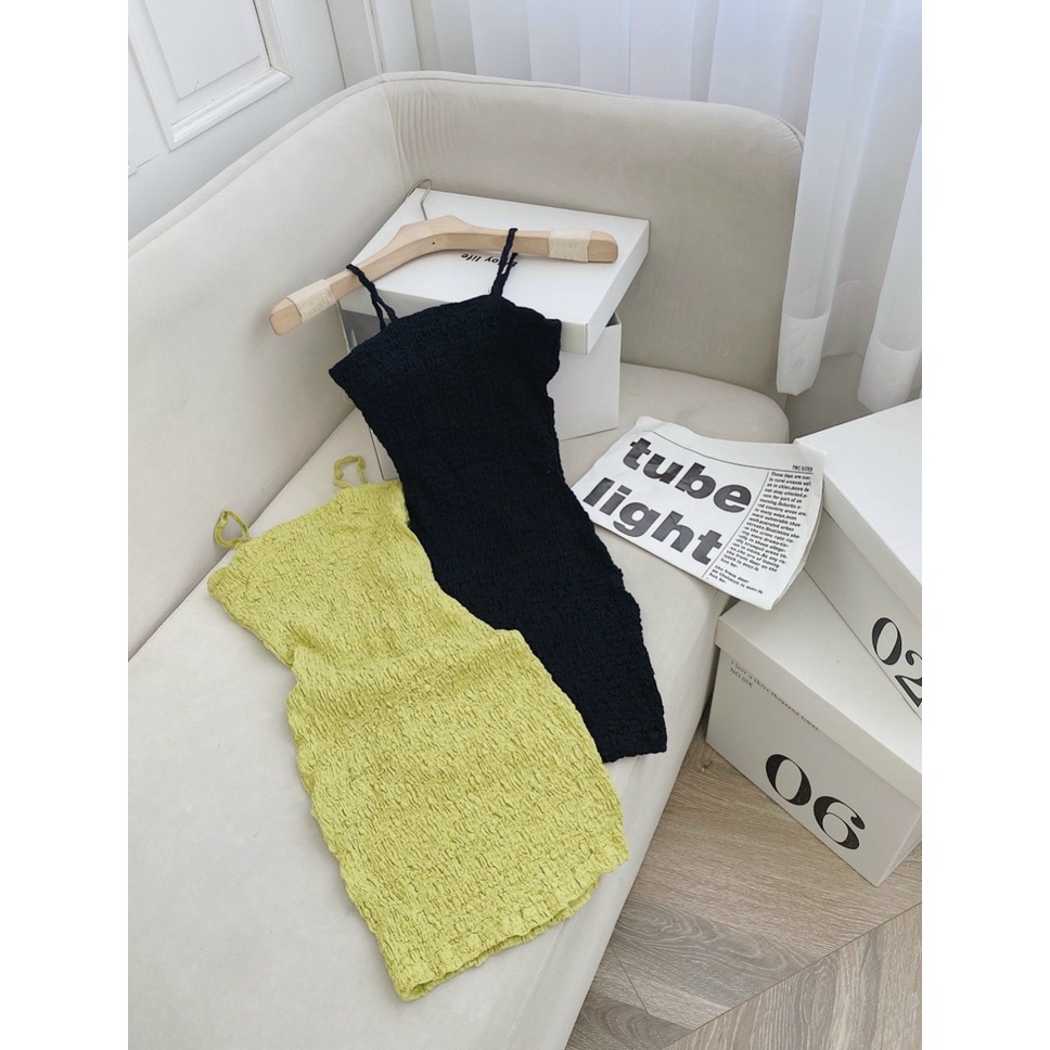 ĐẦM BODY XỐP HAI DÂY