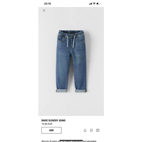 Quần jean Zara Bé trai size đại 24-50kg