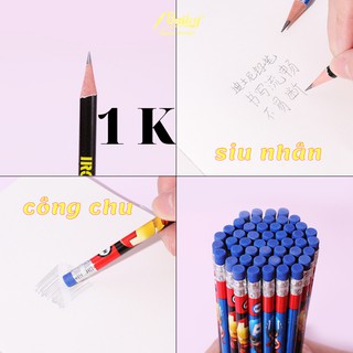 Bút chì 2b gỗ 🍉DISLEY🍉 hoạt hình cute dễ thương có tẩy 1 đầu tiện lợi