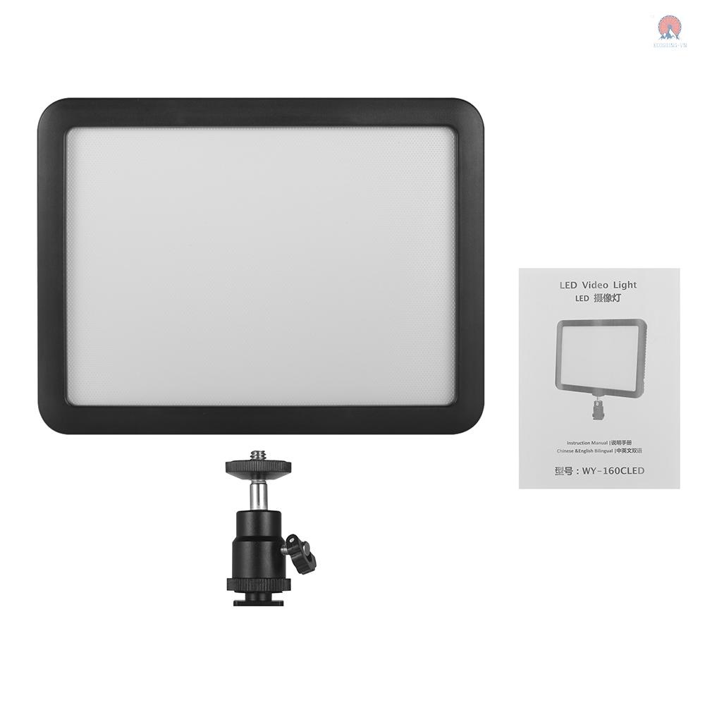 Bảng Đèn LED ECVN Andoer WY-160C 3300K-5600K Tùy Chỉnh Màu Sắc Cho Máy Ảnh DSLR