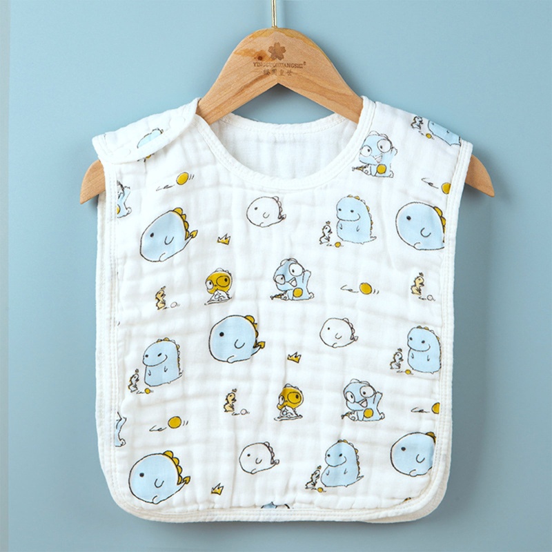Khăn Lau Nước Bọt Chất Liệu Cotton Gạc Mềm In Họa Tiết Hoạt Hình Cho Bé Sơ Sinh