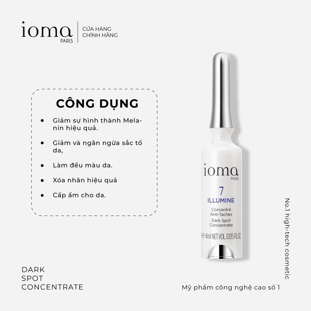 Bộ đôi làm mờ đốm sắc tố trên da, chống lão hoá toàn diện số 1 tại Pháp Ioma Paris