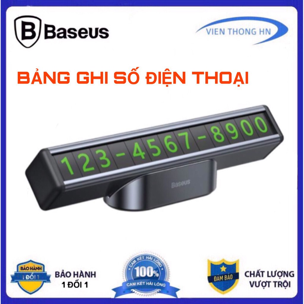 Bảng ghi số điện thoại oto Baseus - biển ghi số di động khi đỗ xe hơi ô tô - vienthonghn