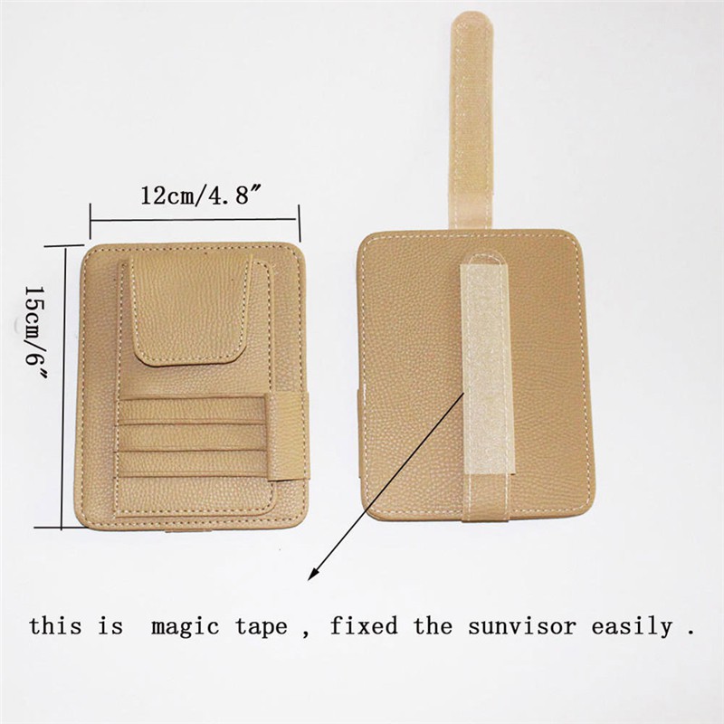 Túi đựng mắt kính gắn trên tấm che nắng của xe ô tô