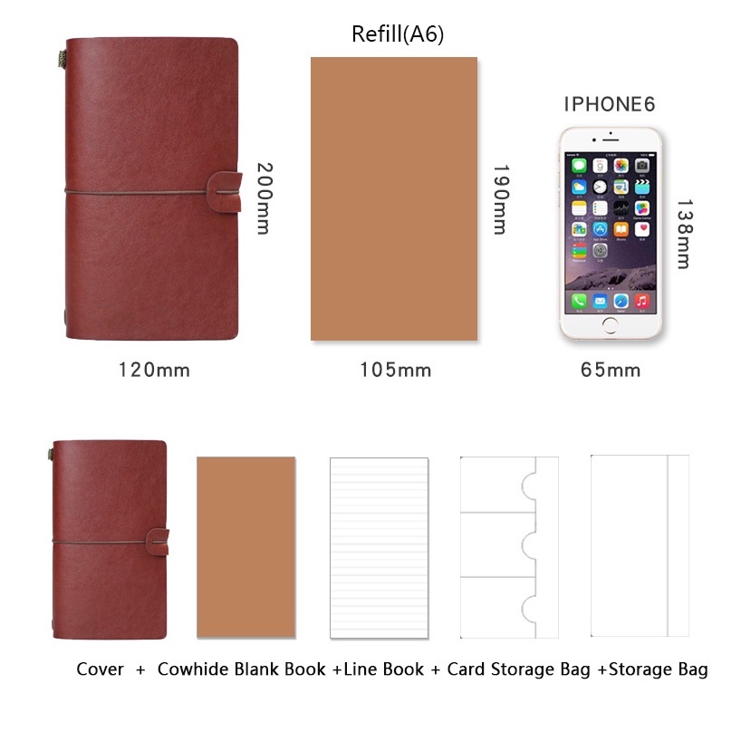 Sổ Tay Khổ A6 Thiết Kế Cổ Điển Sáng Tạo