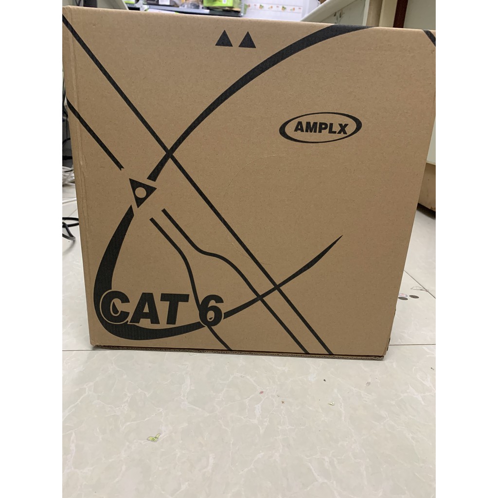 Cáp mạng Cat6 AMPLX, Chất lượng tốt dùng trong thi công Camera và Hệ thống mạng Lan. Thùng 300m