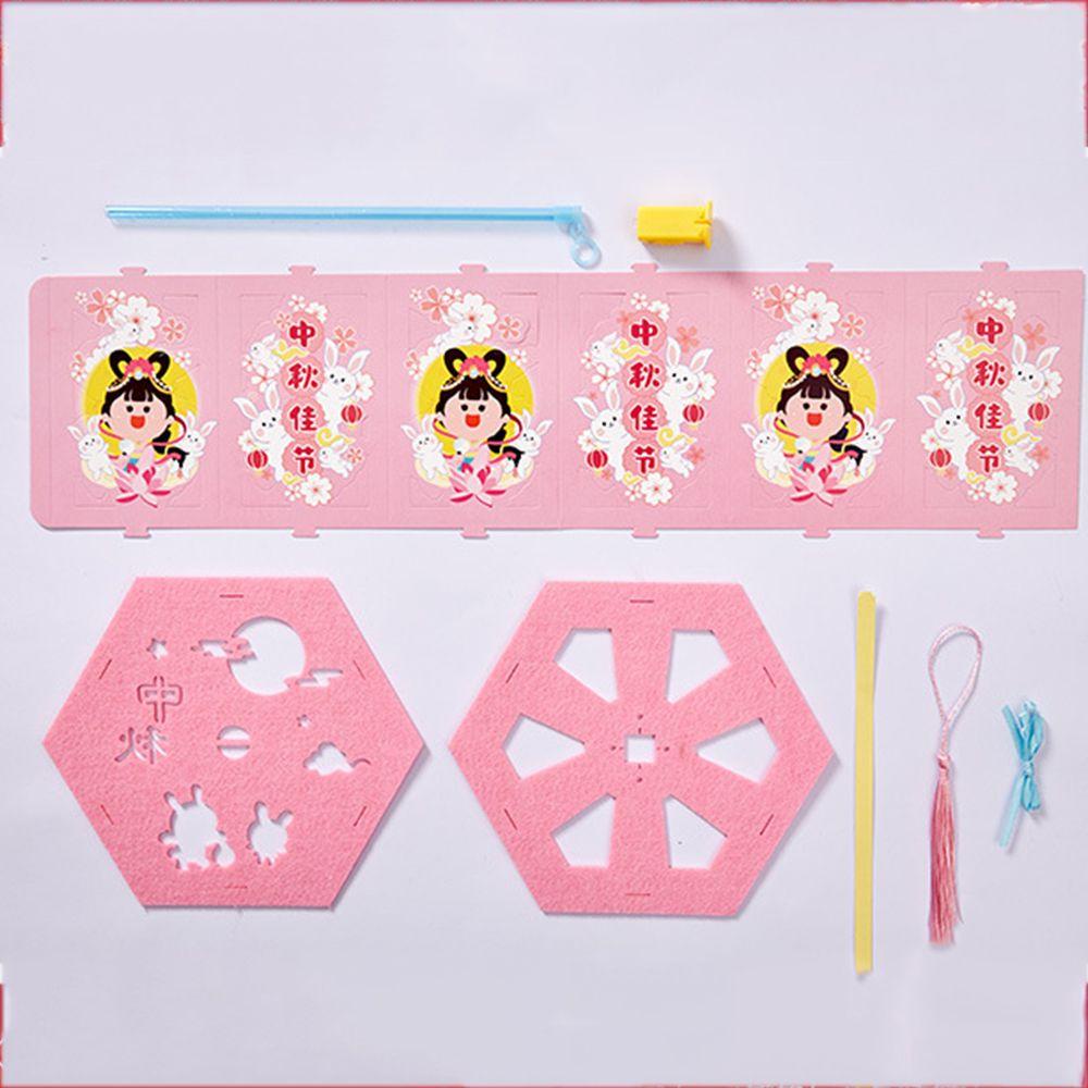 Lồng Đèn Giấy Họa Tiết Hoạt Hình Trung Hoa Cổ Điển DIY Cho Bé