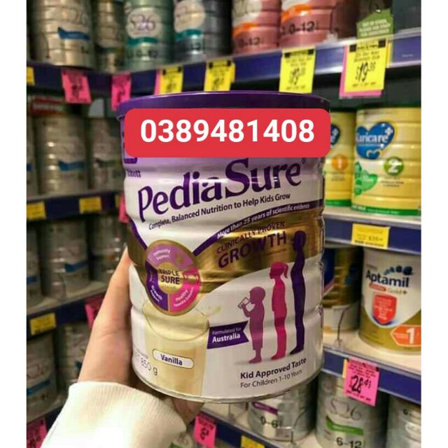 Sữa PediaSure Úc 850g mẫu mới