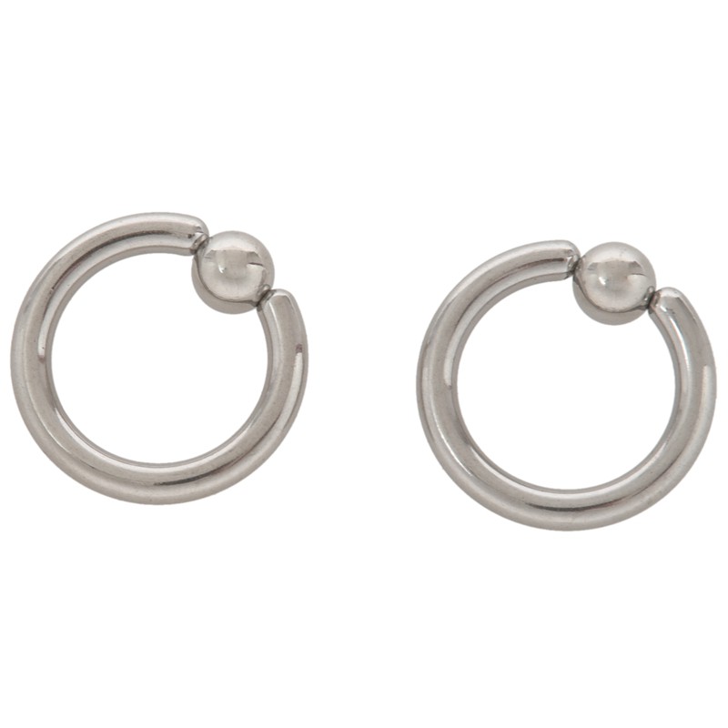 Cặp khuyên tai thép không gỉ 8g 3.2mm x16mm