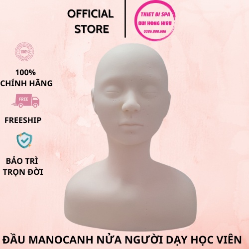 Đầu manocanh nửa người dạy học viên massage cổ vai gáy, masage mặt chuyên dùng trong spa và thẩm mỹ viện