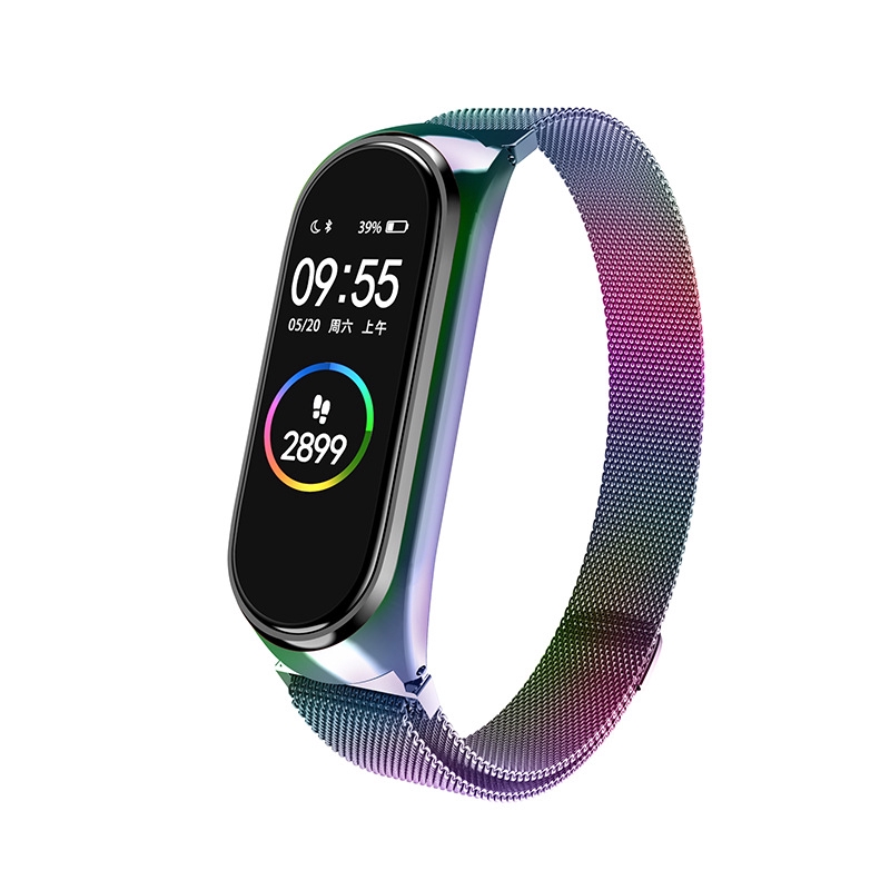 mi band 3 mi band 4 thay thế Dây đeo kim loại Dây đeo tay bằng thép không gỉ Vòng đeo tay Vòng đeo tay [NBmi001]