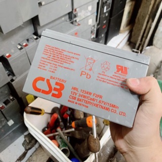 Ắc Quy CSB  12V-9Ah Tháo Bộ Lưu Điện , bảo hành 2 tháng