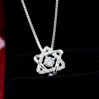 Vòng cổ bạc ⚜️FREESHIP⚜️ Dây chuyền bạc nữ mặt hoa đá
