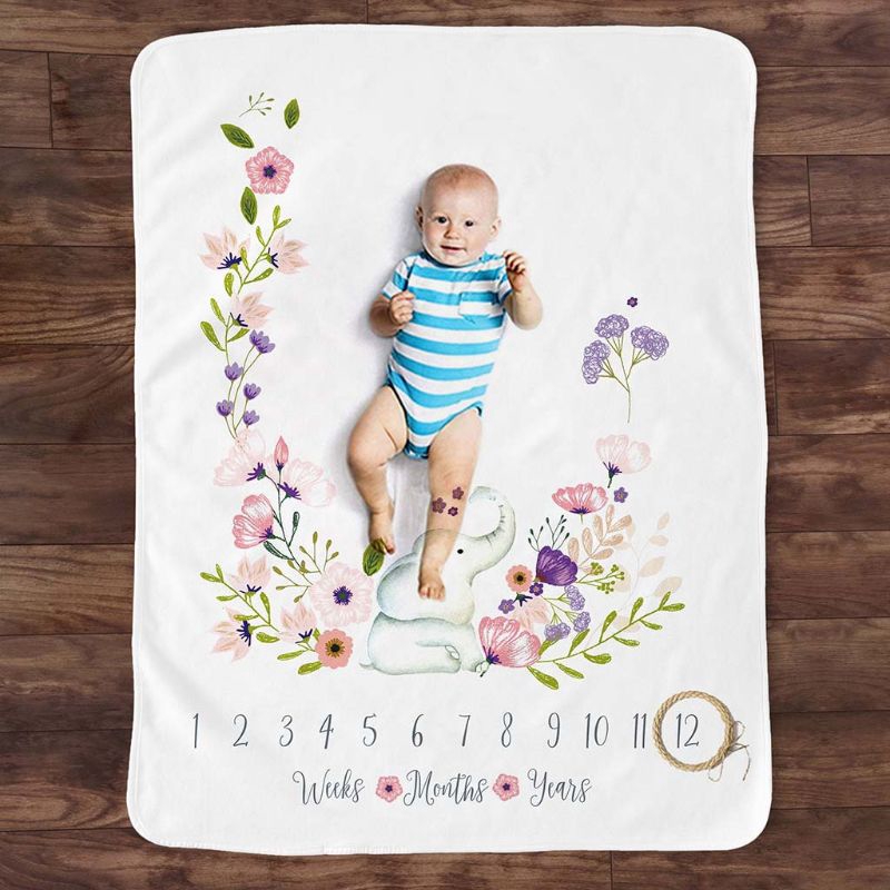 Chăn quấn đánh dấu cột mốc tháng tuổi phát triển phụ kiện chụp ảnh cho bé