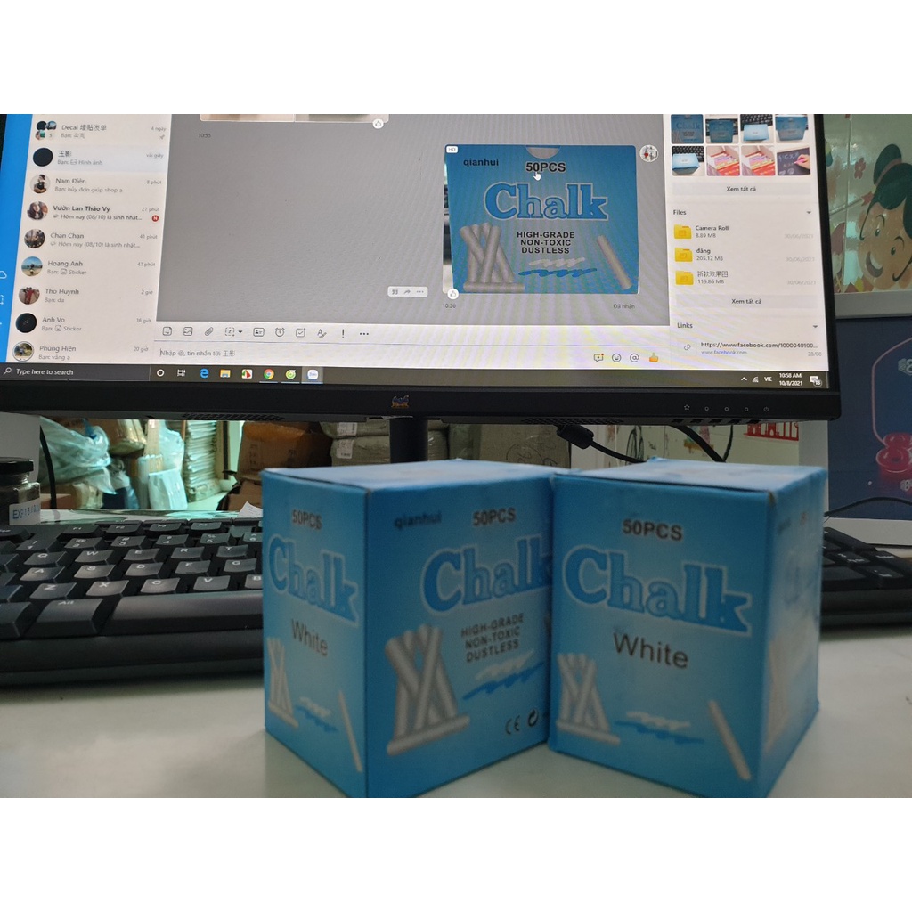 Phấn viết bảng CHALK siêu nhẹ không bụi 100 viên