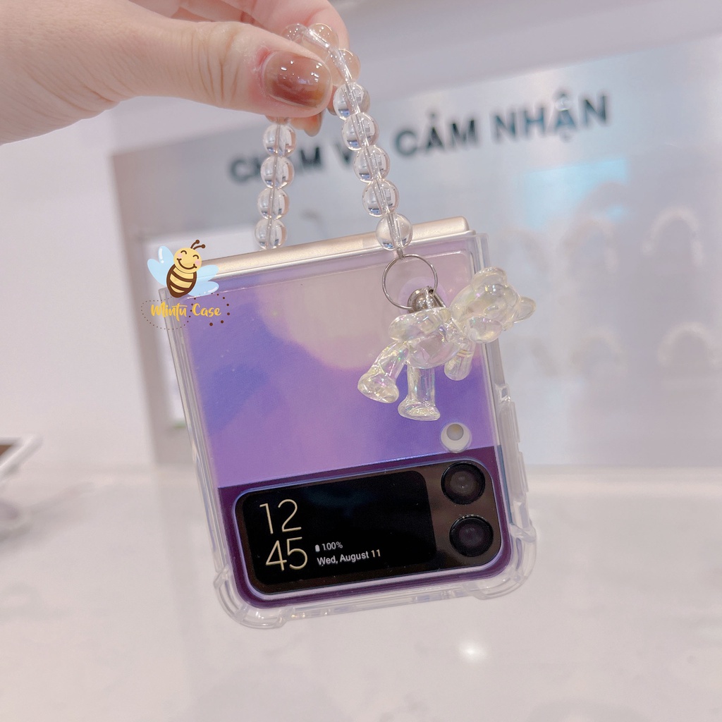 Ốp Samsung Galaxy Z Flip 4 / ZFlip4 5G / Z Flip3 5G / Z Flip 3 - kèm móc khoá ZF306