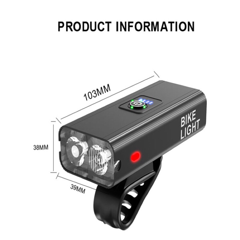 Đèn trước xe đạp nhỏ gọn chống nước