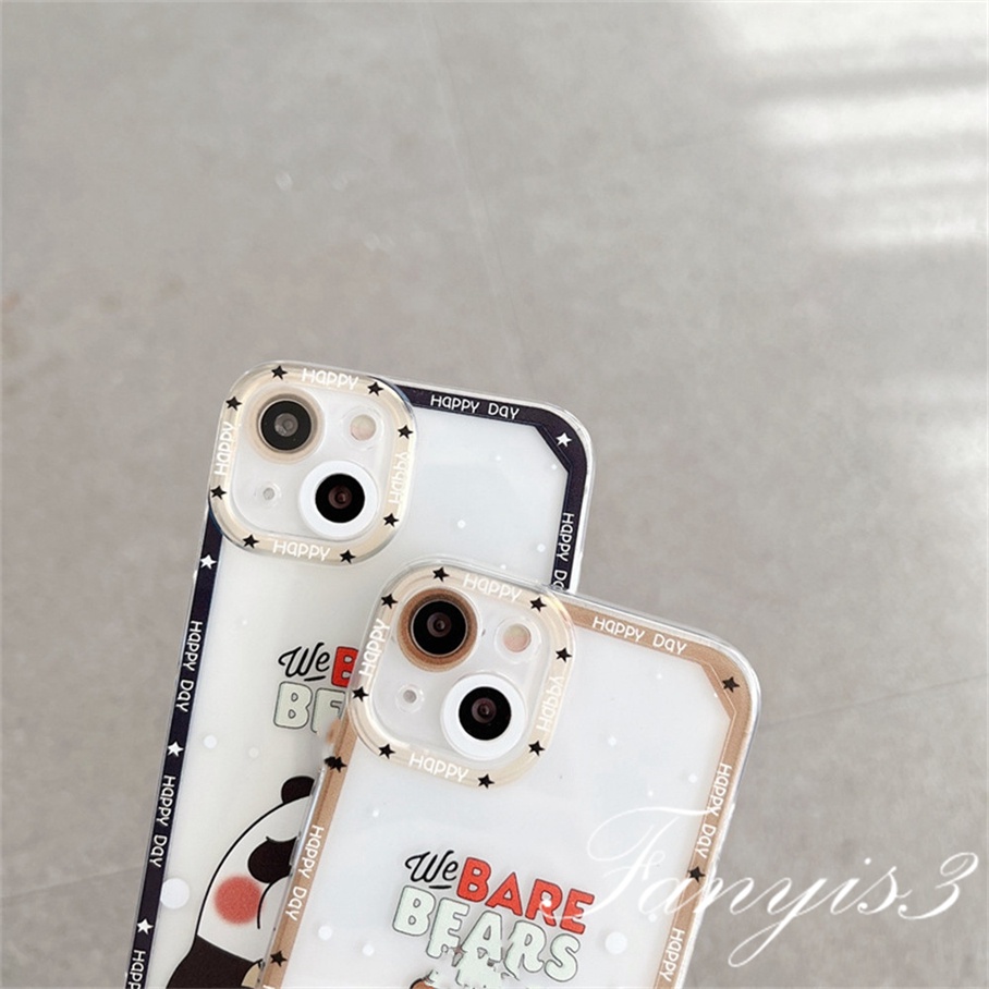 Ốp Điện Thoại TPU Mềm Trong Suốt Hình Gấu Nâu Cho iPhone 14 13 12 11 Pro Max X XR Xs Max 8 7 6 6s Plus SE 2020