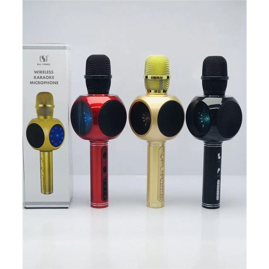 Micro Karaoke Kèm Loa Bluetooth YS60 Cực Hay Có Led