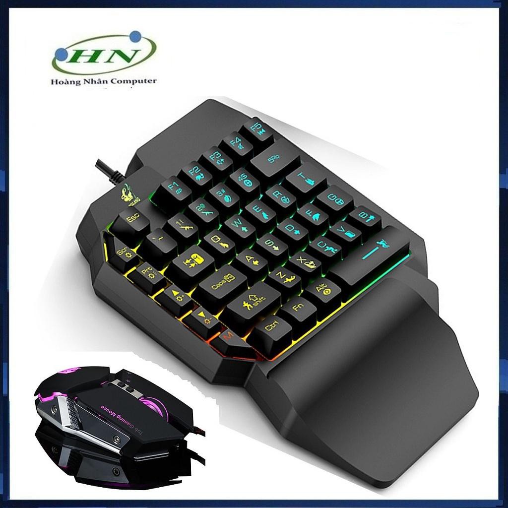 [Mã SKAMSALE03 giảm 10% đơn 200k] Combo Bàn Phím Bán Cơ FREE WOLF K15 + Chuột game 6D LED 7 màu T06