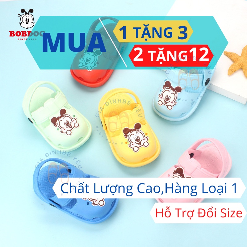 Dép Sục Bobdog Cho Bé Trai Bé Gái BD-1202 - Dép Sục Chính Hãng Siêu Nhẹ Chống Trơn Trượt.