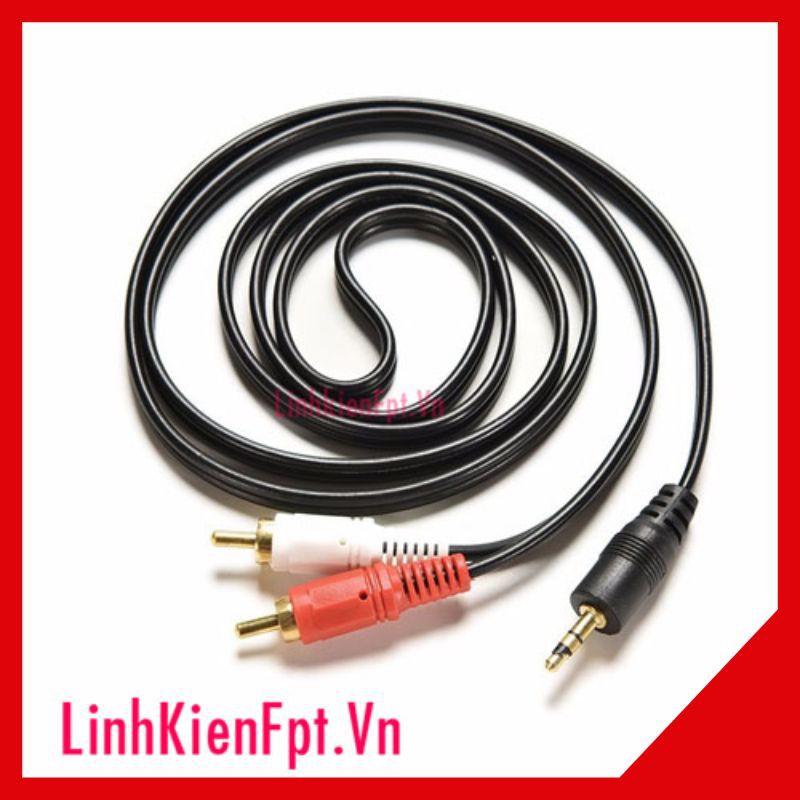 Dây cáp âm thanh 3.5mm to av 2 rca audio 1.5m