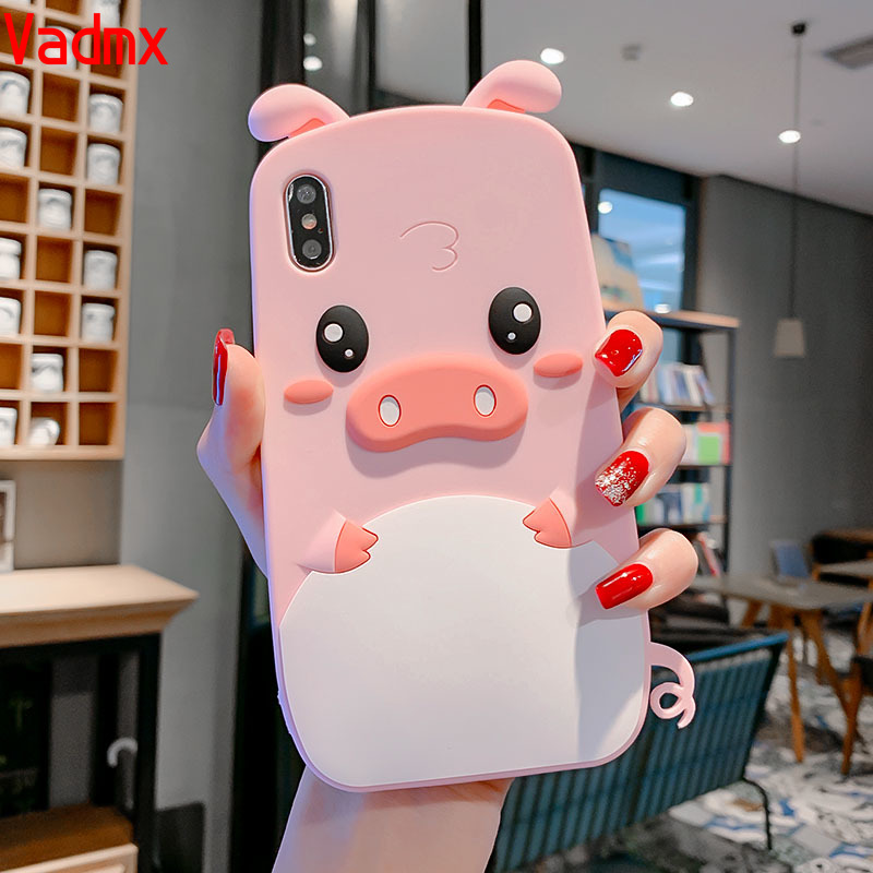 Ốp Điện Thoại Silicon Mềm Hình Heo 3d Cho iPhone 13 12 Pro Max 12 13 11 Pro Max Xr Xs Max 8 7 6s Plus Se 2020 5s 4