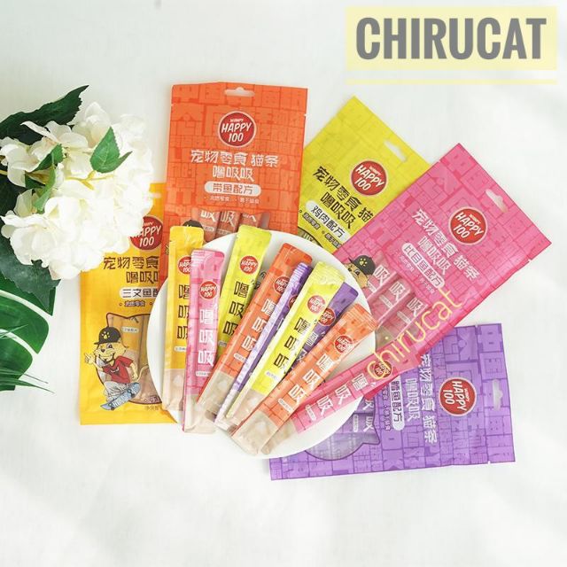 Súp thưởng Wanpy Happy100 gói 5 thanh 14 gr Mix Vị Tổng Hợp