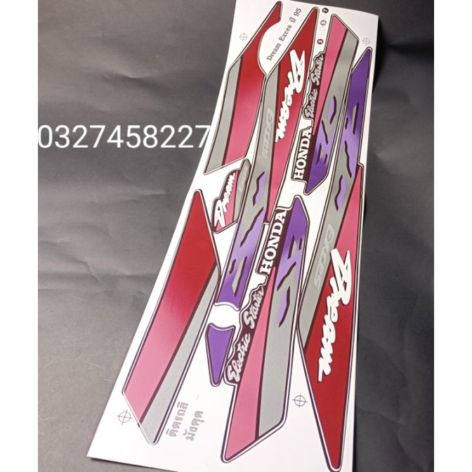 Bộ tem dán xe DREAM lùn exces 95 thái