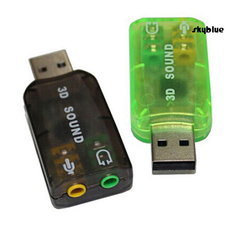 [SK]5.1 Channels USB to 3.5mm Jack Audio Adapter Converter PC 3D External Sound Card