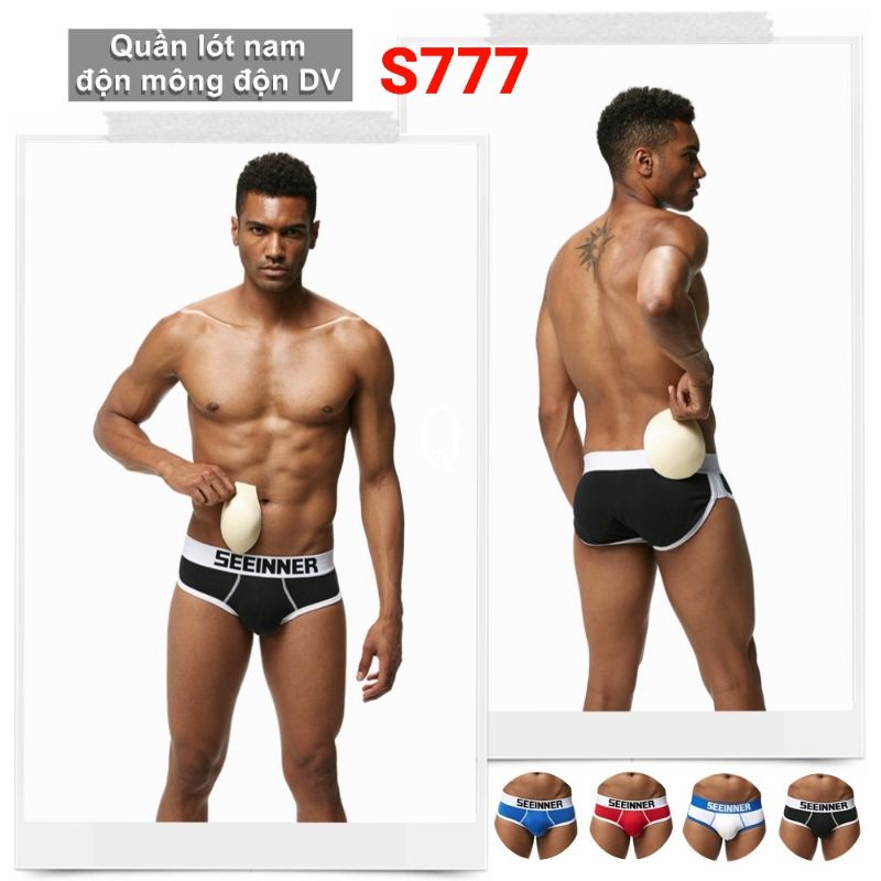 Quần lót nam tam giác độn mông độn DV S777