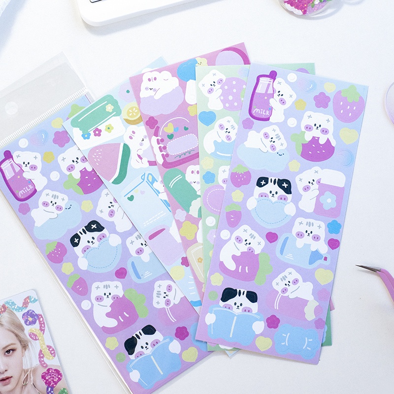 Set 4 Tấm Nhãn Dán Ghi Tên Có Thể Viết Dễ Thương Dùng Cho Trường Học