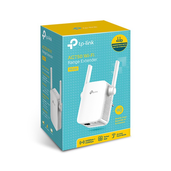 [Mã SKAMAP6 giảm 8% đơn 250k]Bộ Kích Sóng Wi-Fi Băng Tần Kép TP-Link RE205 AC750 - Hàng Chính Hãng | BigBuy360 - bigbuy360.vn