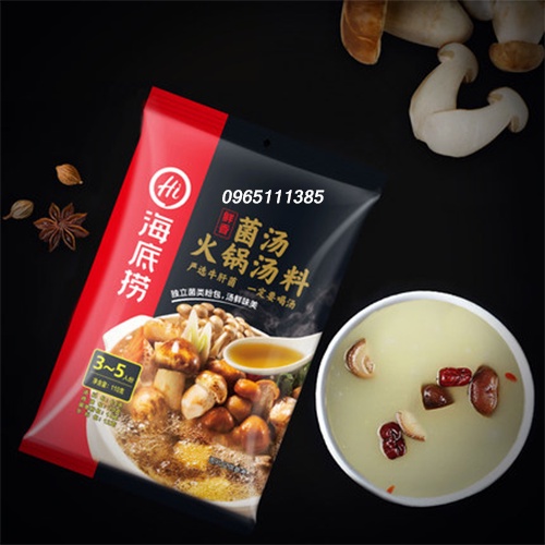 Gia Vị Lẩu Haidilao Nấm Gà Thơm 110g