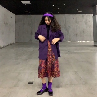 Áo blazer tím Hàn Quốc