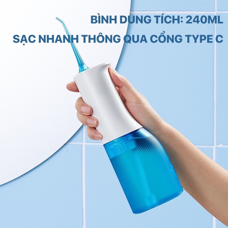 Máy tăm nước Xiaomi Soocas W3 Pro Xịt vệ sinh răng miệng + 3 nước súc miệng