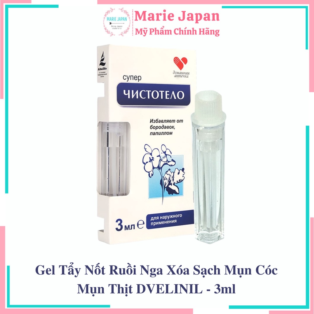 Gel Tẩy Nốt Ruồi Nga Xóa Sạch Mụn Cóc Mụn Thịt DVELINIL - 3ml